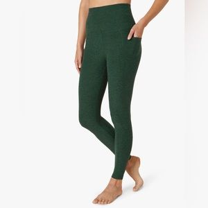 Beyond Yoga Spacedye Midi High Waisted Legging (Forest Green-Pine)